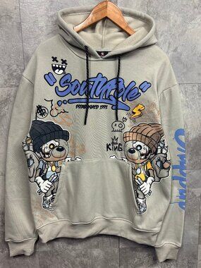 Southpole Bear Graphic Hoodie Men's M Y2K